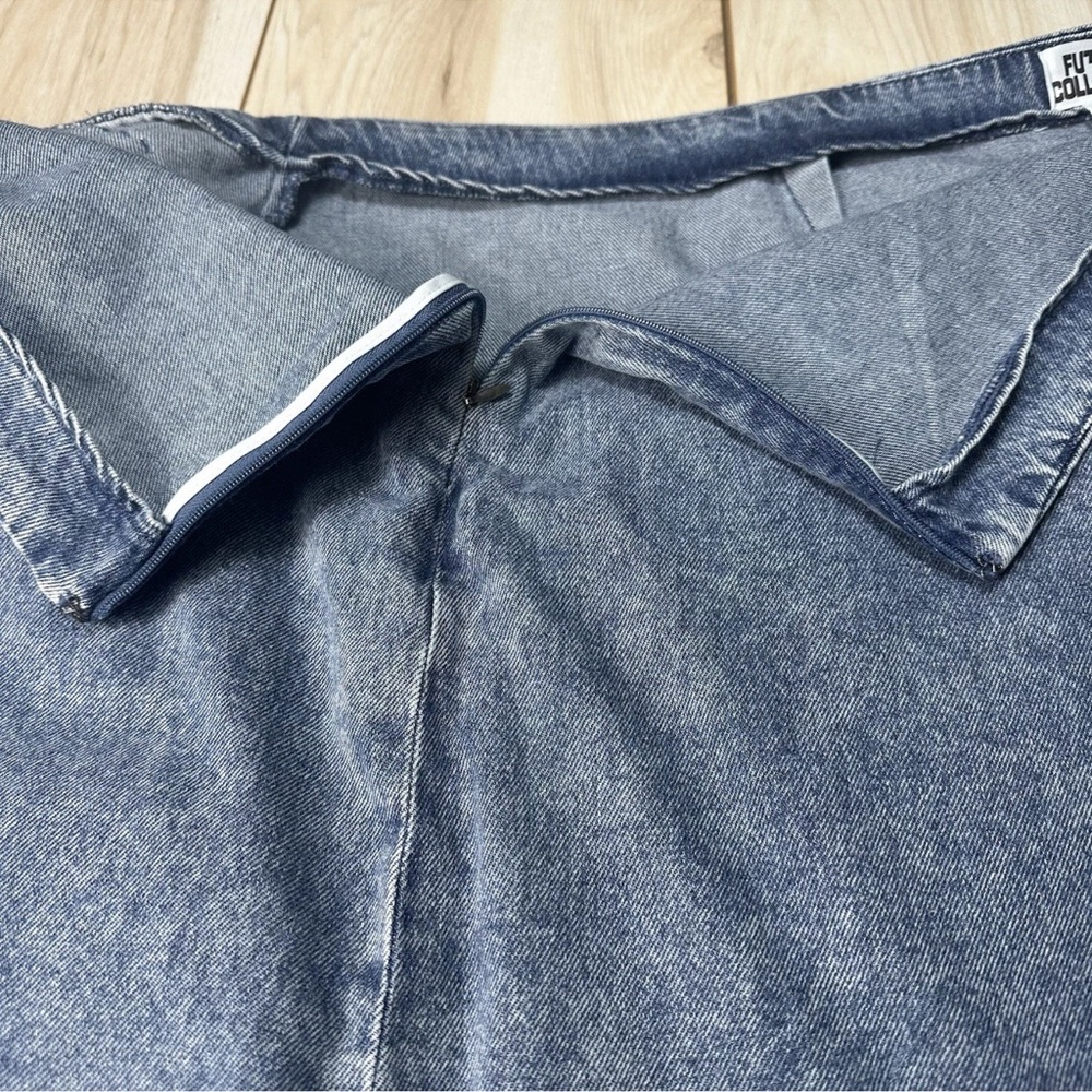 NWT Future Collective Rose Denim Skirt‎ Size 2X - Picture 3 of 9